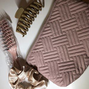 Your New Gift Bag or Take Along Bag with Large Clip & Handmade White Scrunchie